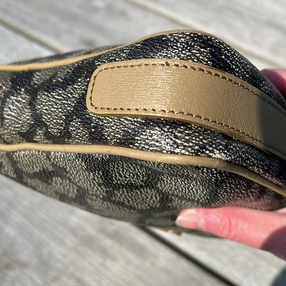 Yves Saint Laurent YSL Black & Gray Giraffe Print Clutch / Makeup Case Vintage - Picture 14 of 14